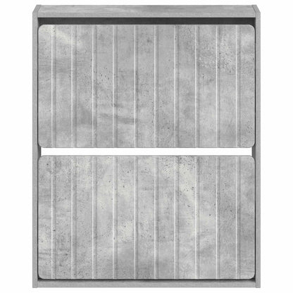 Wall-Mounted Shoe Cabinet ZWOLLE 71 x 17 x 86 cm Concrete Grey
