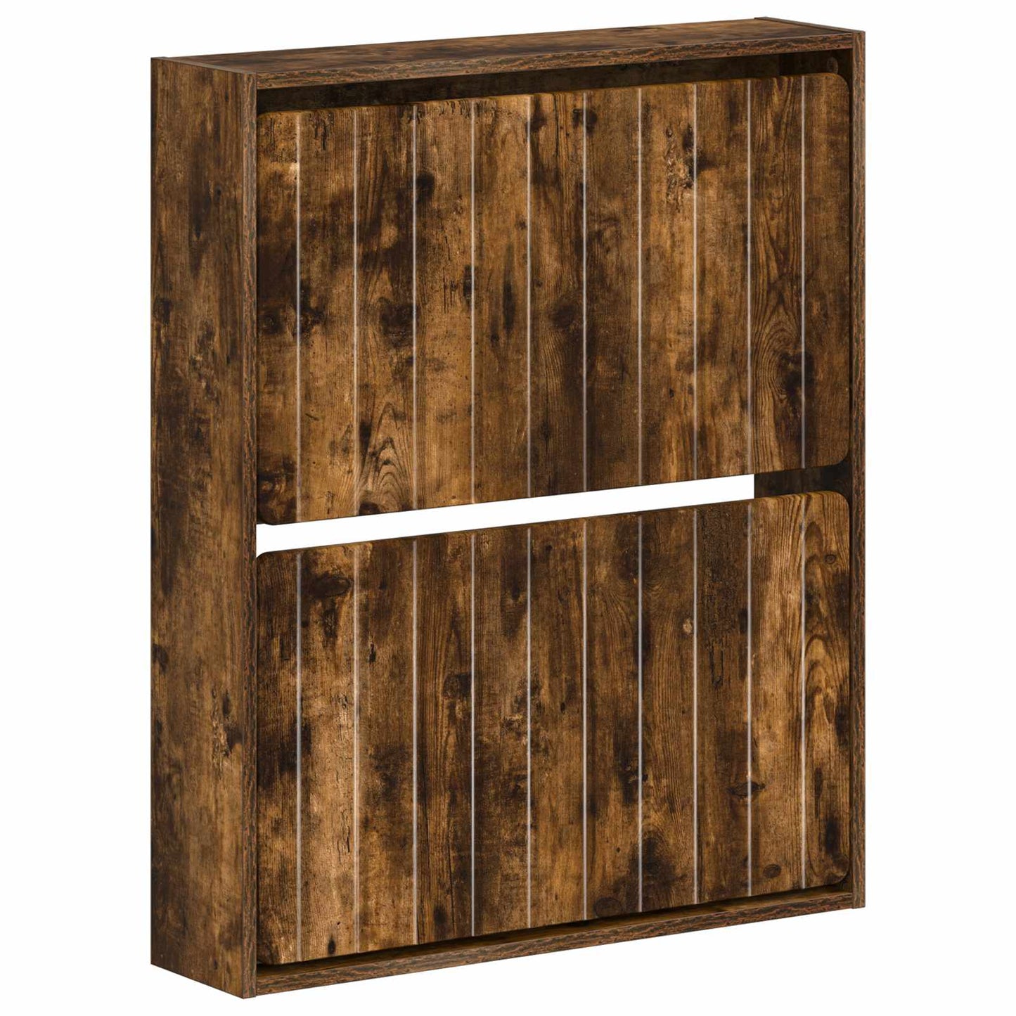 Wall-Mounted Shoe Cabinet ZWOLLE 71 x 17 x 86 cm Smoked Oak