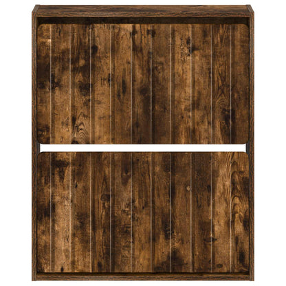Wall-Mounted Shoe Cabinet ZWOLLE 71 x 17 x 86 cm Smoked Oak