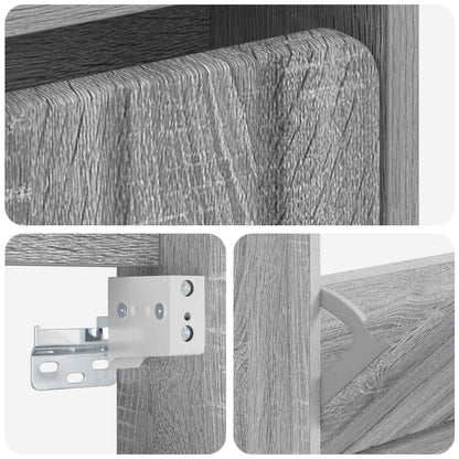 Wall-Mounted Shoe Cabinet ZWOLLE 71 x 17 x 86 cm Grey Sonoma