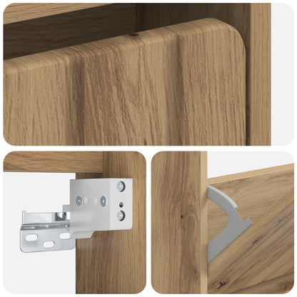 Wall-Mounted Shoe Cabinet ZWOLLE 71 x 17 x 86 cm Artisan Oak