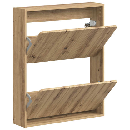 Wall-Mounted Shoe Cabinet ZWOLLE 71 x 17 x 86 cm Artisan Oak