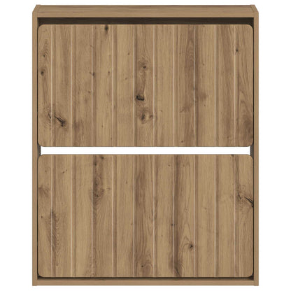 Wall-Mounted Shoe Cabinet ZWOLLE 71 x 17 x 86 cm Artisan Oak