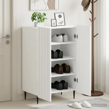 Shoe Cabinet ZWOLLE 59.5 x 39.5 x 91.5 cm Engineered Wood White