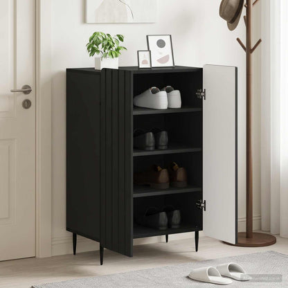 Shoe Cabinet ZWOLLE 59.5 x 39.5 x 91.5 cm Engineered Wood Black