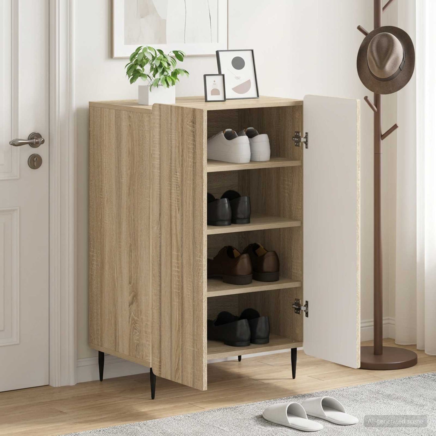 Shoe Cabinet ZWOLLE 59.5 x 39.5 x 91.5 cm Engineered Wood