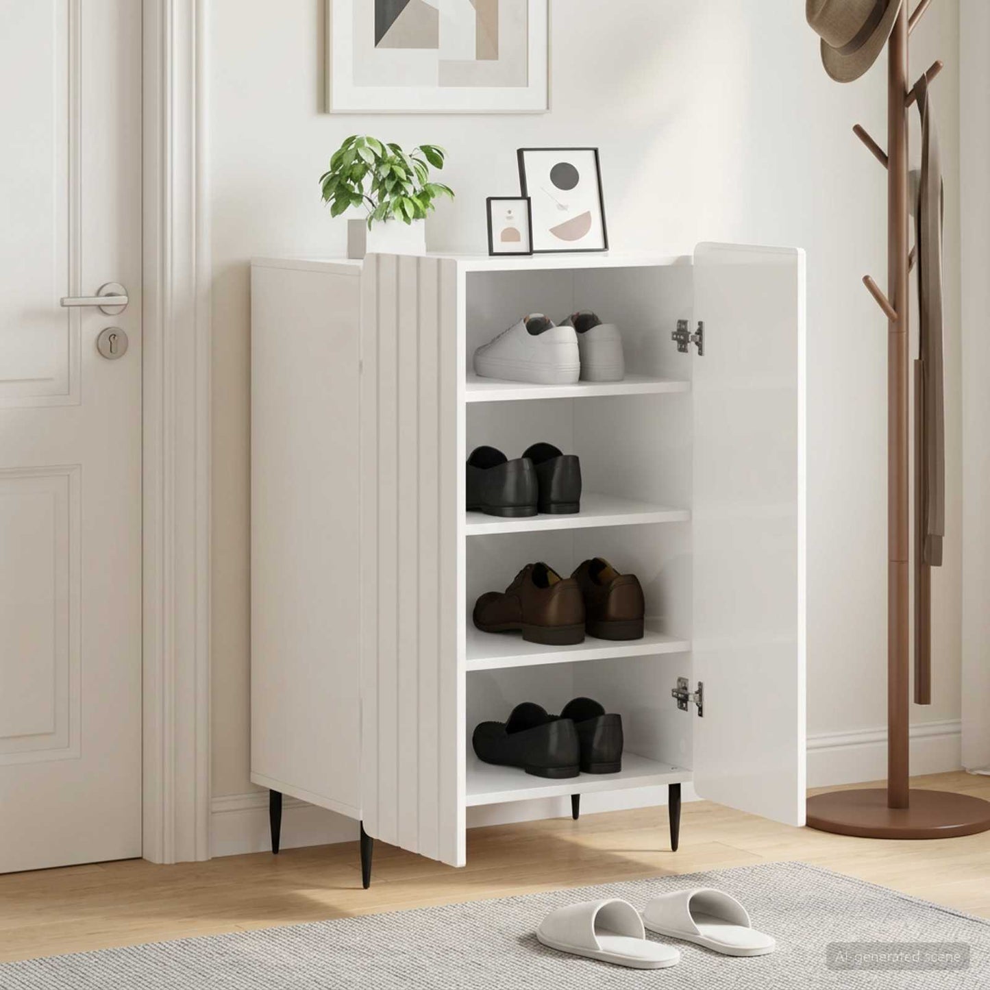 Shoe Cabinet ZWOLLE 59.5 x 39.5 x 91.5 cm Engineered Wood