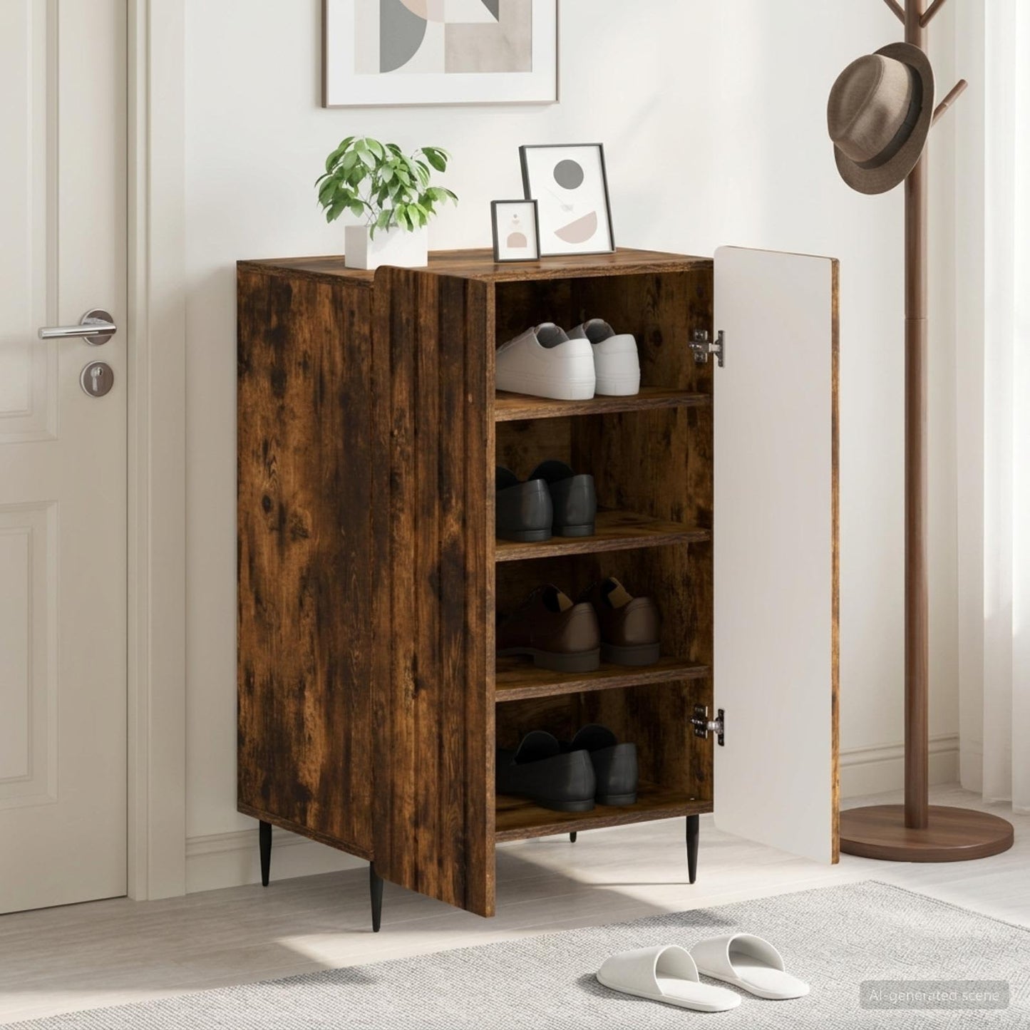 Shoe Cabinet ZWOLLE 59.5 x 39.5 x 91.5 cm Engineered Wood