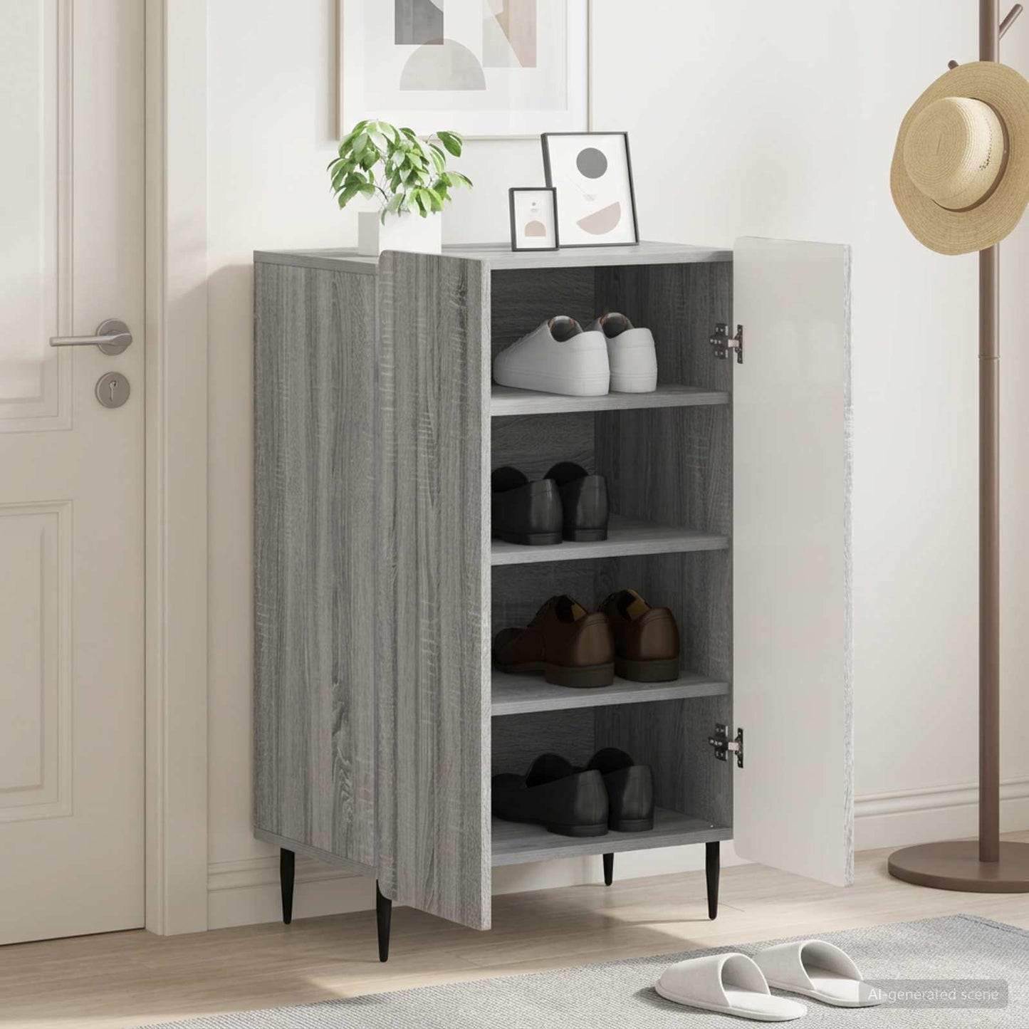 Shoe Cabinet ZWOLLE 59.5 x 39.5 x 91.5 cm Engineered Wood