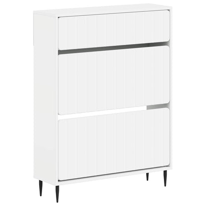 Shoe Cabinet ZWOLLE 78 x 24 x 103 cm Engineered Wood White