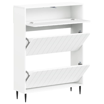 Shoe Cabinet ZWOLLE 78 x 24 x 103 cm Engineered Wood White