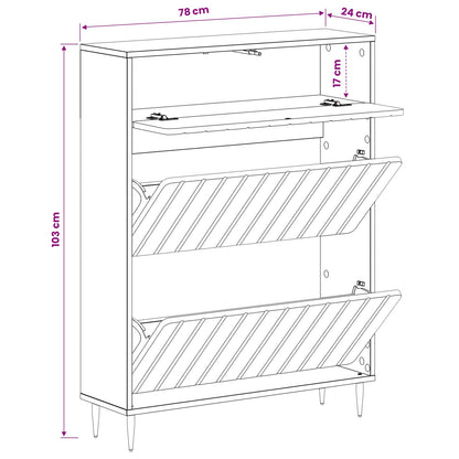 Shoe Cabinet ZWOLLE 78 x 24 x 103 cm Engineered Wood White