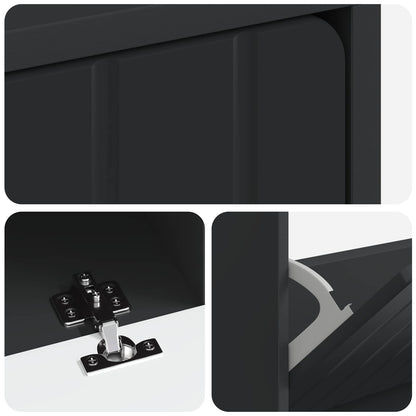Shoe Cabinet ZWOLLE 78 x 24 x 103 cm Engineered Wood Black
