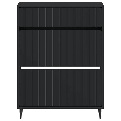 Shoe Cabinet ZWOLLE 78 x 24 x 103 cm Engineered Wood Black