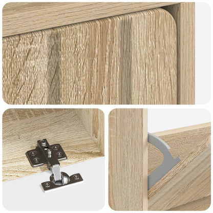 Shoe Cabinet ZWOLLE 78 x 24 x 103 cm Engineered Wood Sonoma Oak