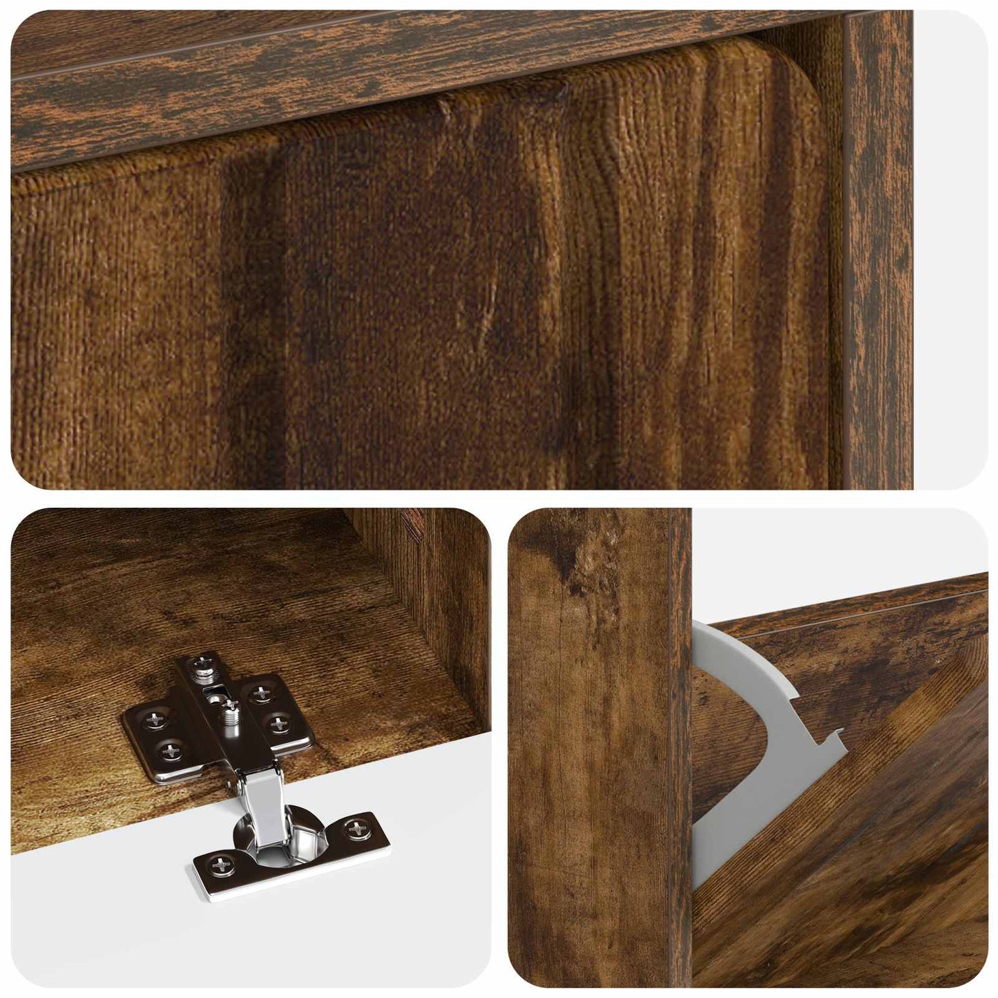 Shoe Cabinet ZWOLLE 78 x 24 x 103 cm Engineered Wood Smoked Oak