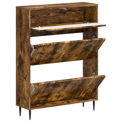 Shoe Cabinet ZWOLLE 78 x 24 x 103 cm Engineered Wood Smoked Oak