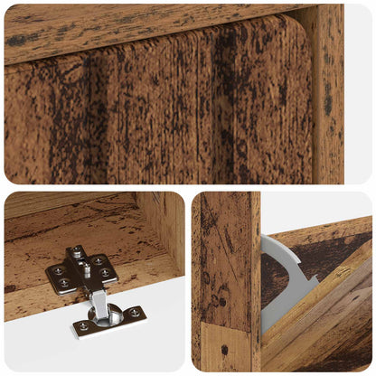 Shoe Cabinet ZWOLLE 78 x 24 x 103 cm Engineered Wood Old Wood