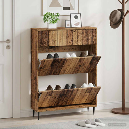 Shoe Cabinet ZWOLLE 78 x 24 x 103 cm Engineered Wood Old Wood