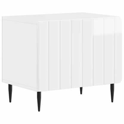 TV Cabinet High Gloss White Engineered Wood