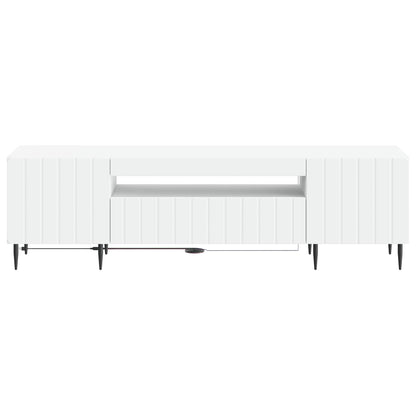 LED TV Cabinet White Engineered Wood