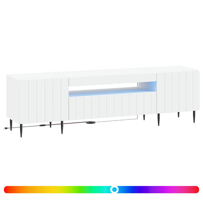 LED TV Cabinet White Engineered Wood