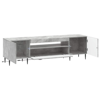 LED TV Cabinet Concrete Grey Engineered Wood