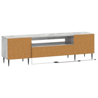 LED TV Cabinet Concrete Grey Engineered Wood