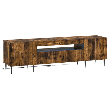 LED TV Cabinet ZWOLLE Smoked Oak Engineered Wood