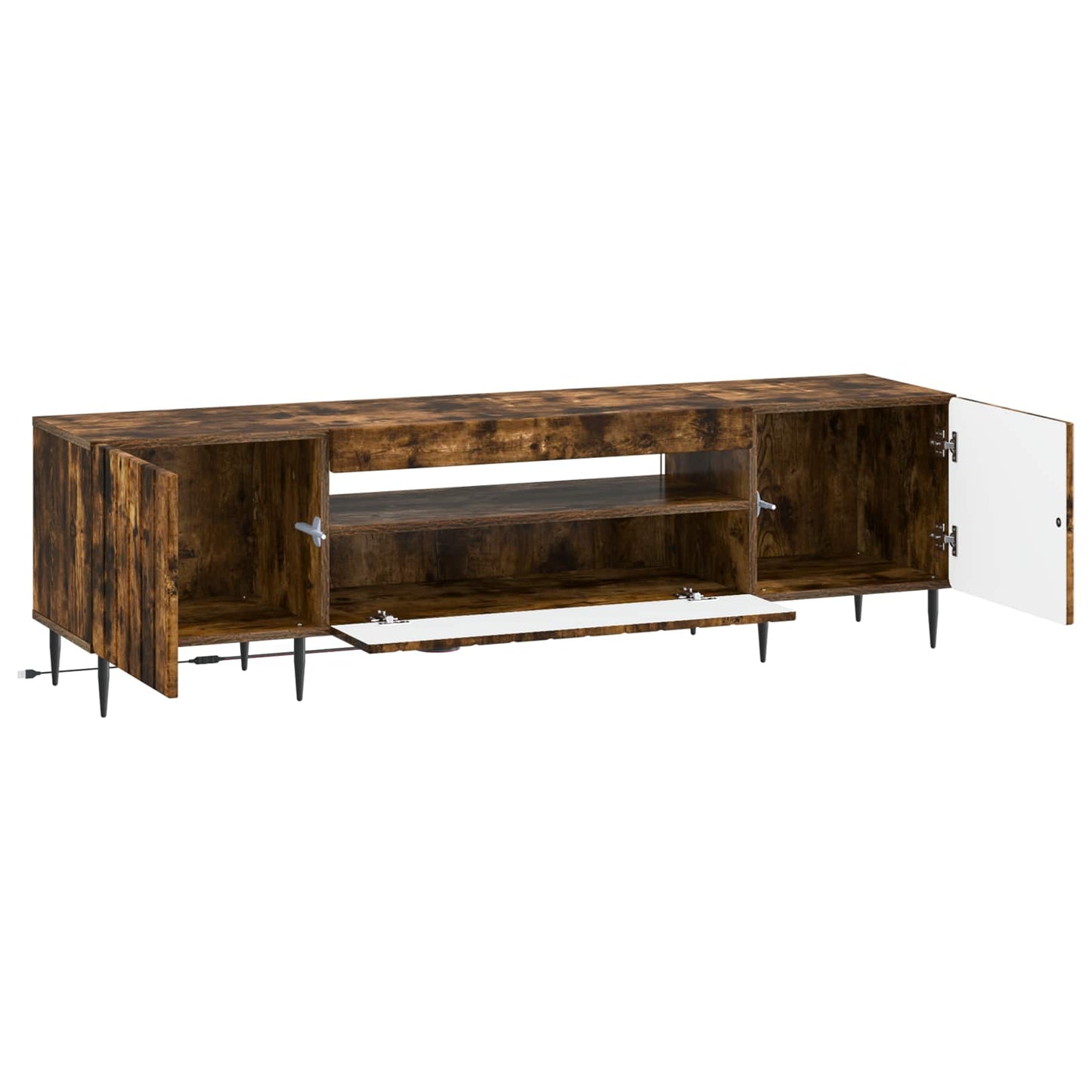 LED TV Cabinet ZWOLLE Smoked Oak Engineered Wood