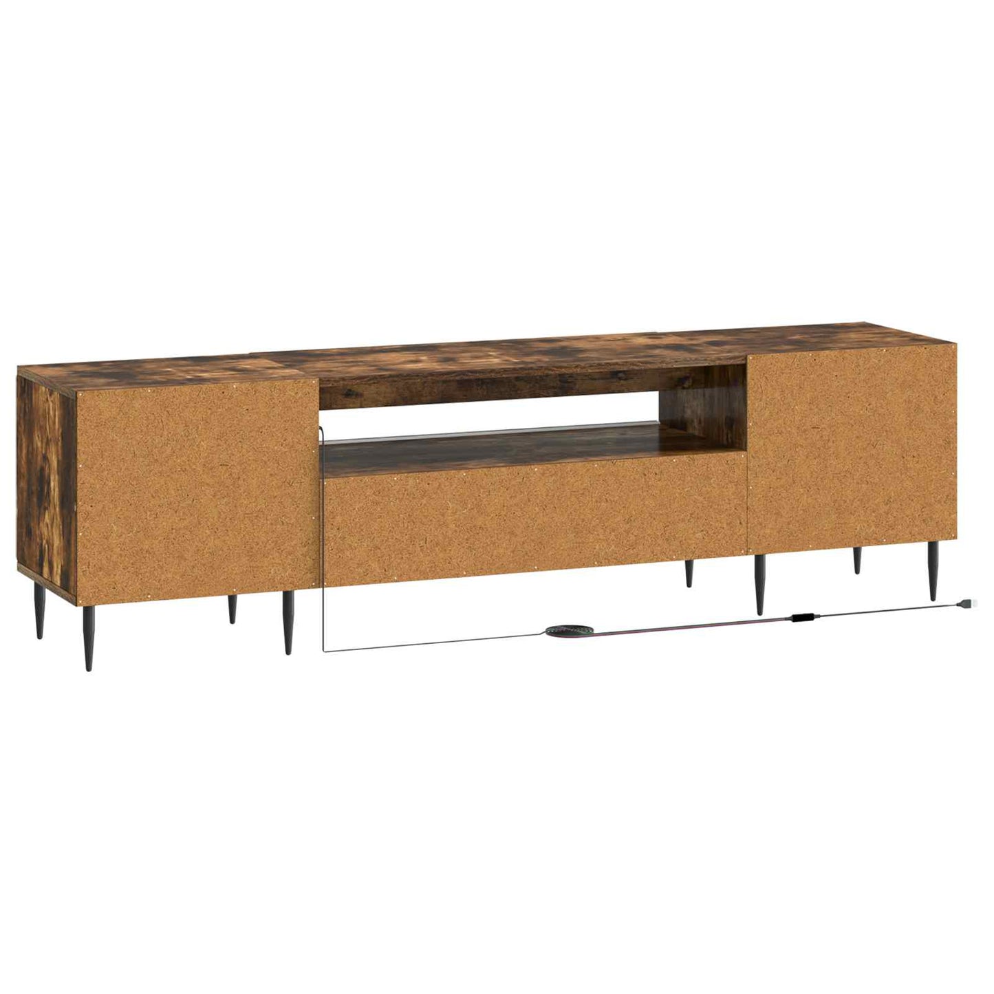LED TV Cabinet ZWOLLE Smoked Oak Engineered Wood