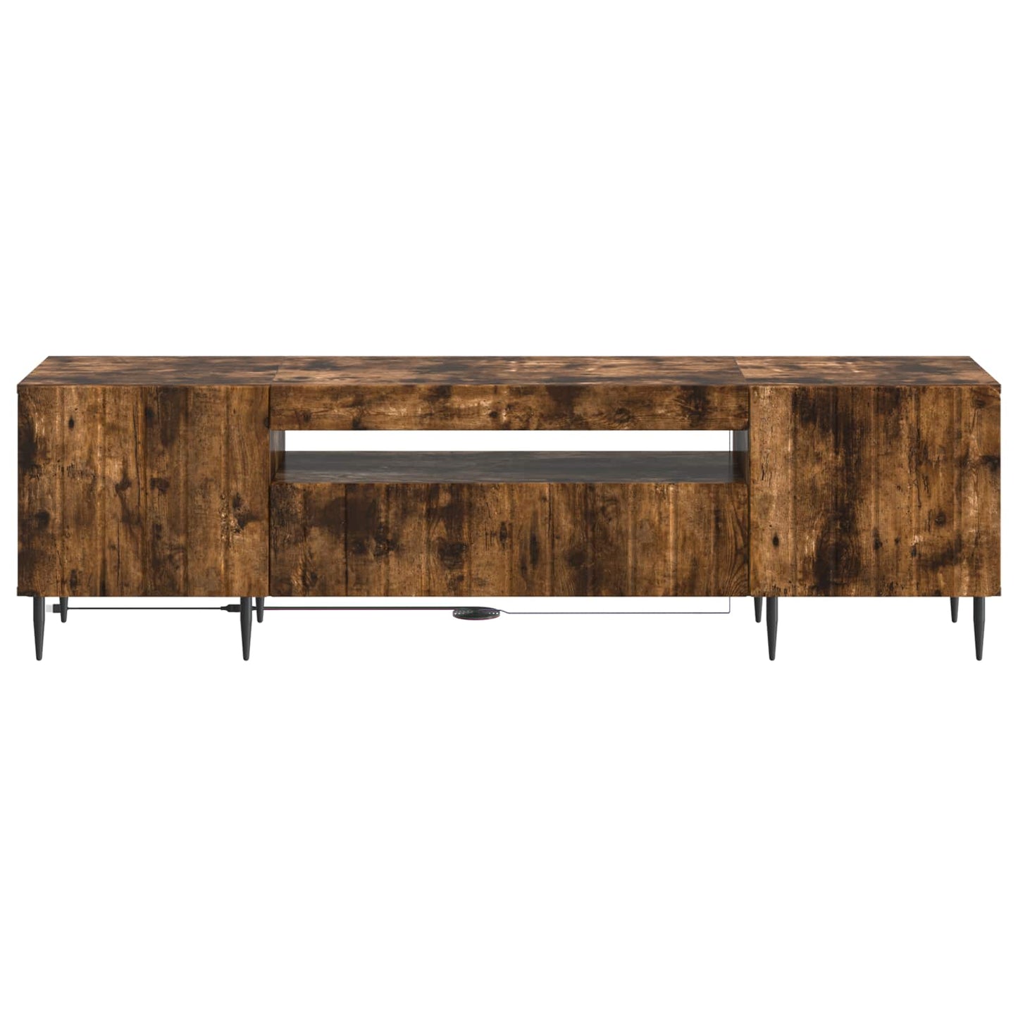 LED TV Cabinet ZWOLLE Smoked Oak Engineered Wood
