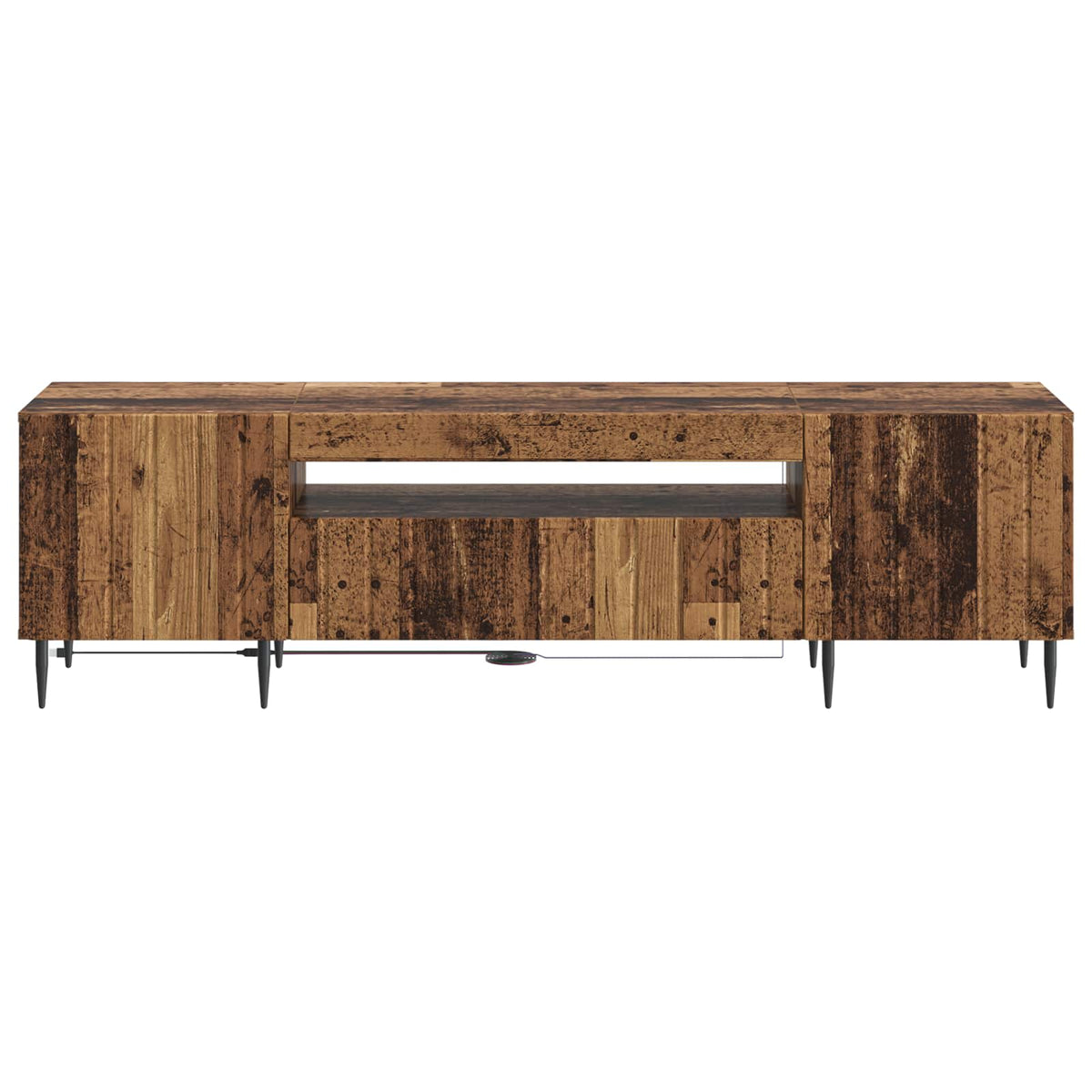 LED TV Cabinet Old Wood Engineered Wood