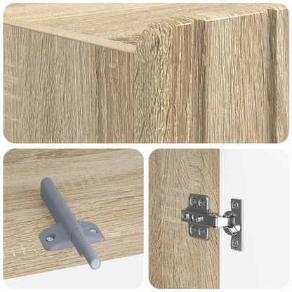 Toilet Cabinet ZWOLLE Sonoma Oak 66 x 25.5 x 190 cm