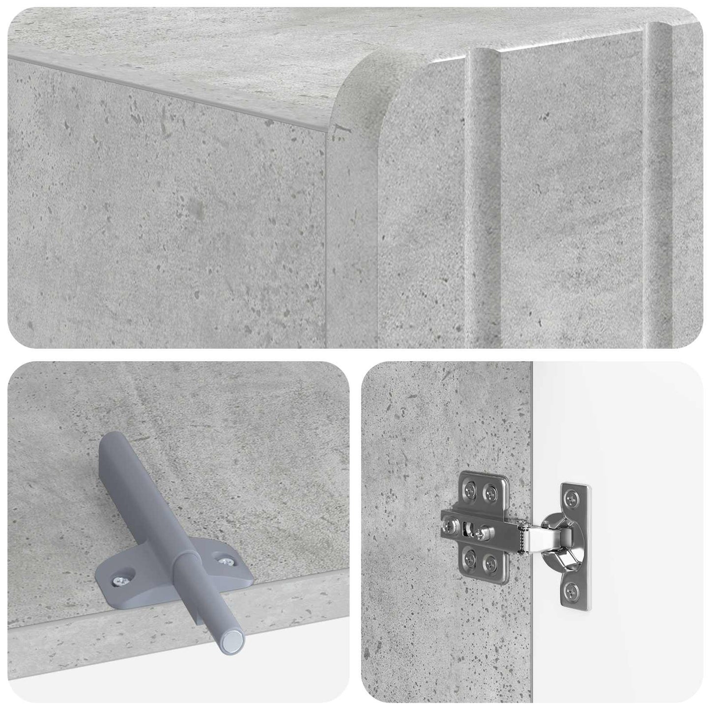 Toilet Cabinet ZWOLLE Concrete Grey 66 x 25.5 x 190 cm