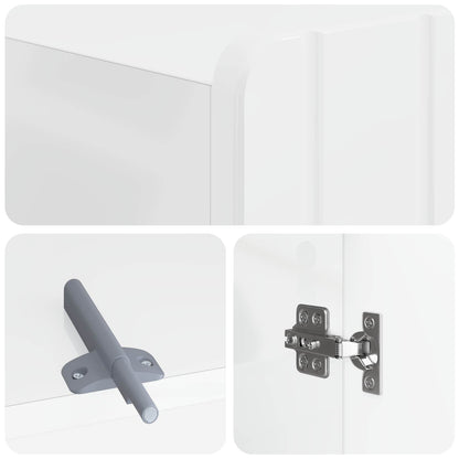 Toilet Cabinet ZWOLLE High Gloss White 66 x 25.5 x 190 cm