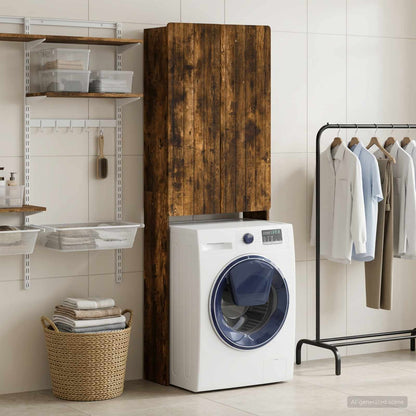 Toilet Cabinet ZWOLLE Smoked Oak 66 x 25.5 x 190 cm