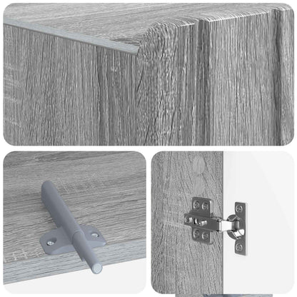Toilet Cabinet ZWOLLE Grey Sonoma 66 x 25.5 x 190 cm