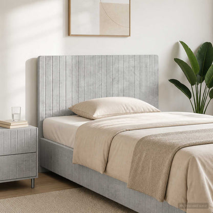 Wall-Mounted Headboard ZWOLLE Concrete Grey Engineered Wood