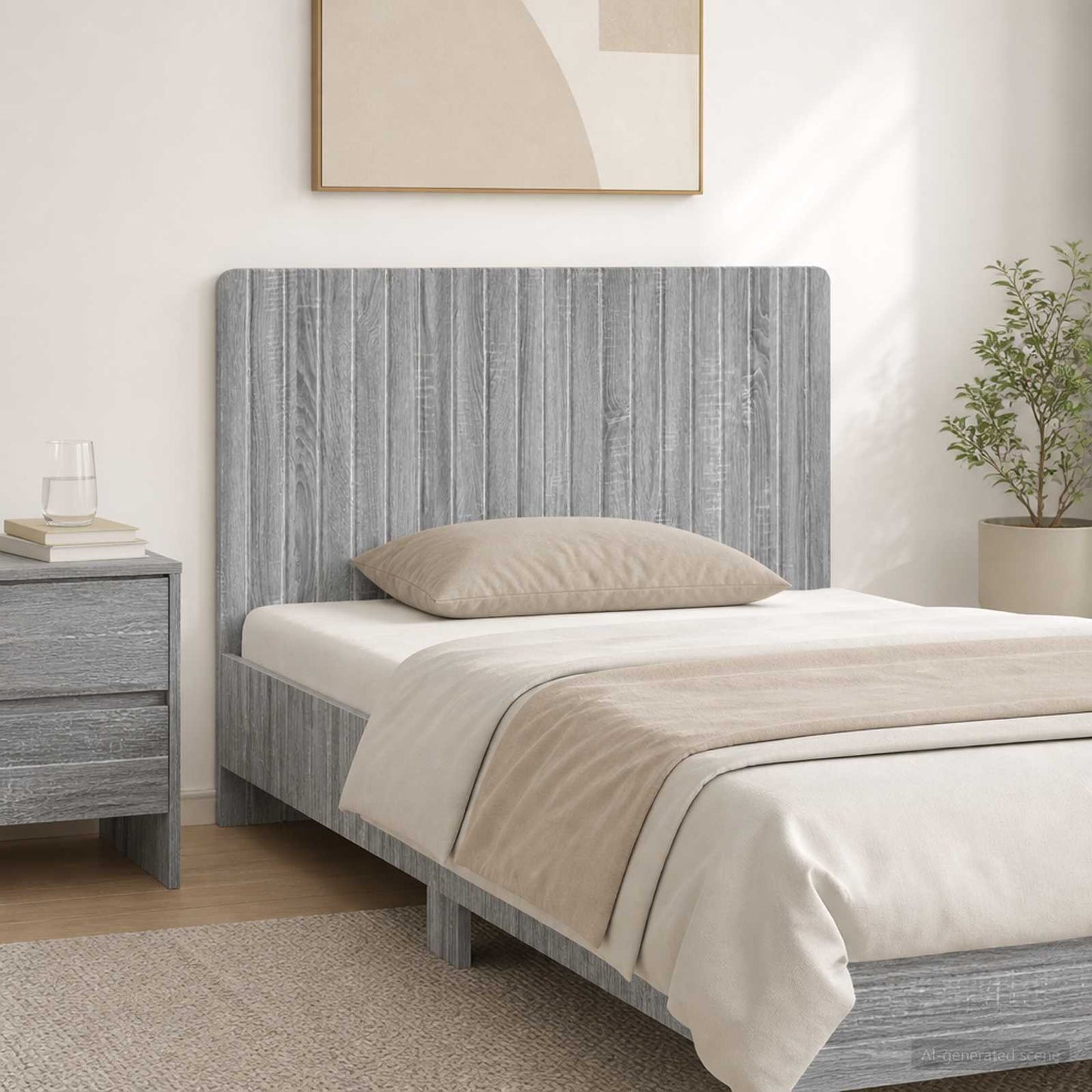 Wall-Mounted Headboard ZWOLLE Grey Sonoma Engineered Wood