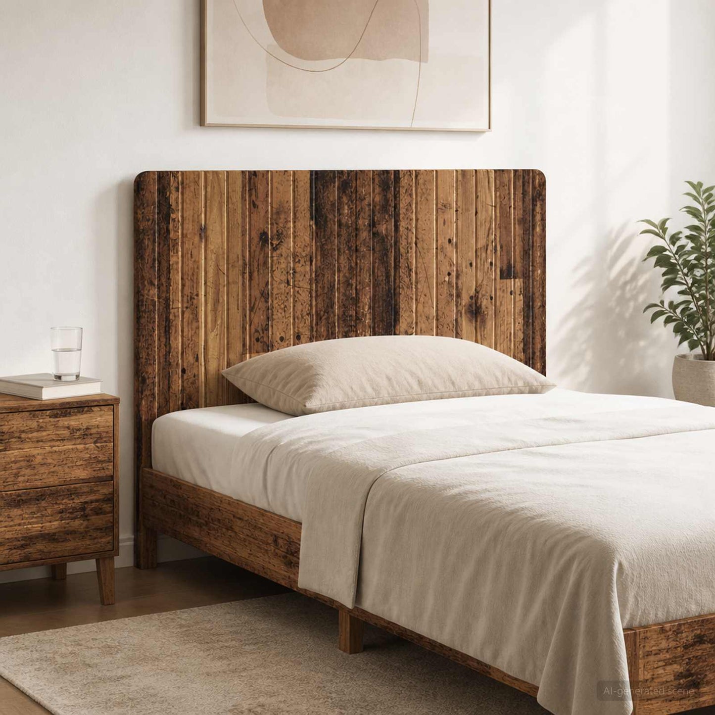 Wall-Mounted Headboard ZWOLLE Old Wood Engineered Wood