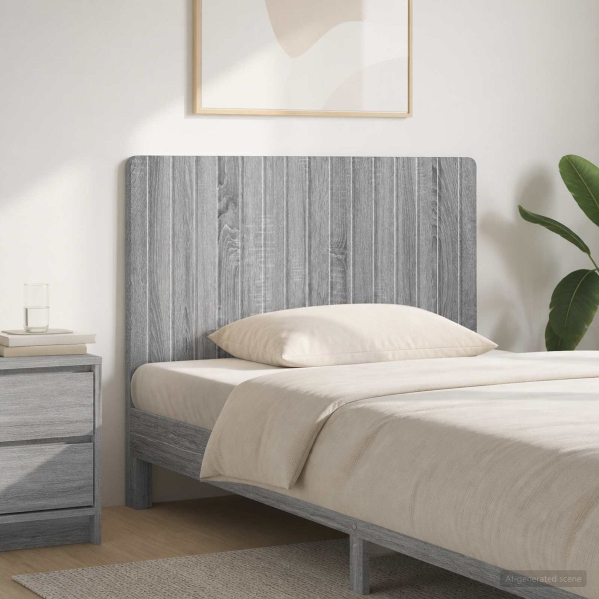 Wall-Mounted Headboard ZWOLLE Grey Sonoma Engineered Wood