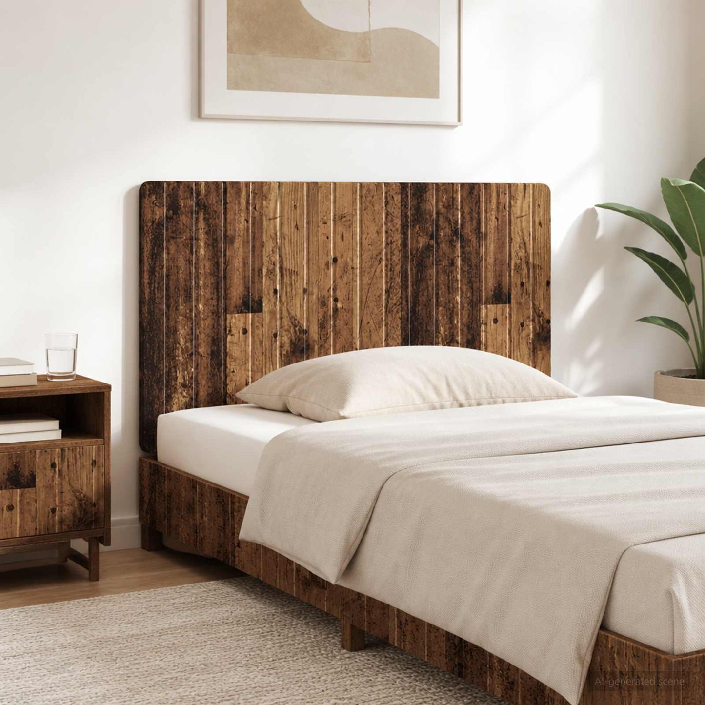 Wall-Mounted Headboard ZWOLLE Old Wood Engineered Wood