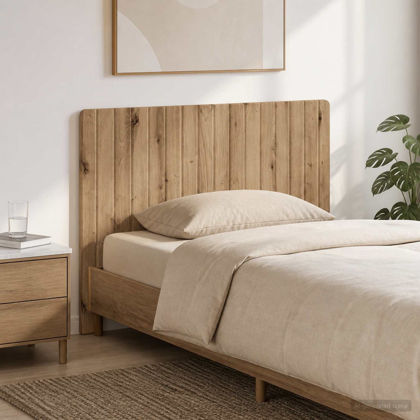 Wall-Mounted Headboard ZWOLLE Artisan Oak Engineered Wood