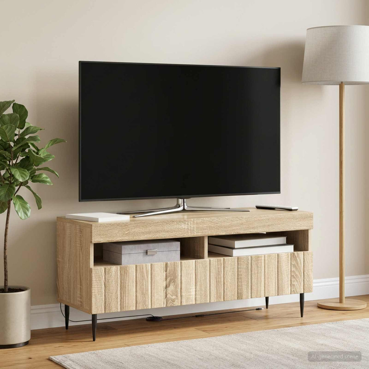LED TV Cabinet Sonoma Oak Engineered Wood