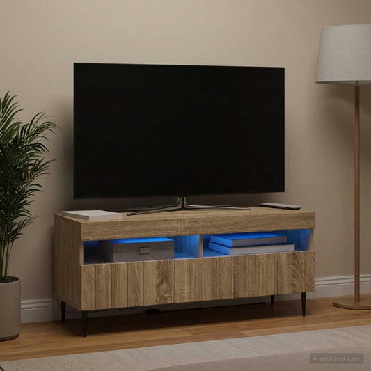 LED TV Cabinet ZWOLLE 100 x 35 x 43 cm Sonoma Oak