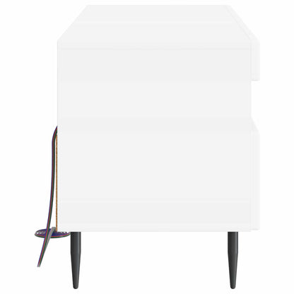 LED TV Cabinet High Gloss White Engineered Wood