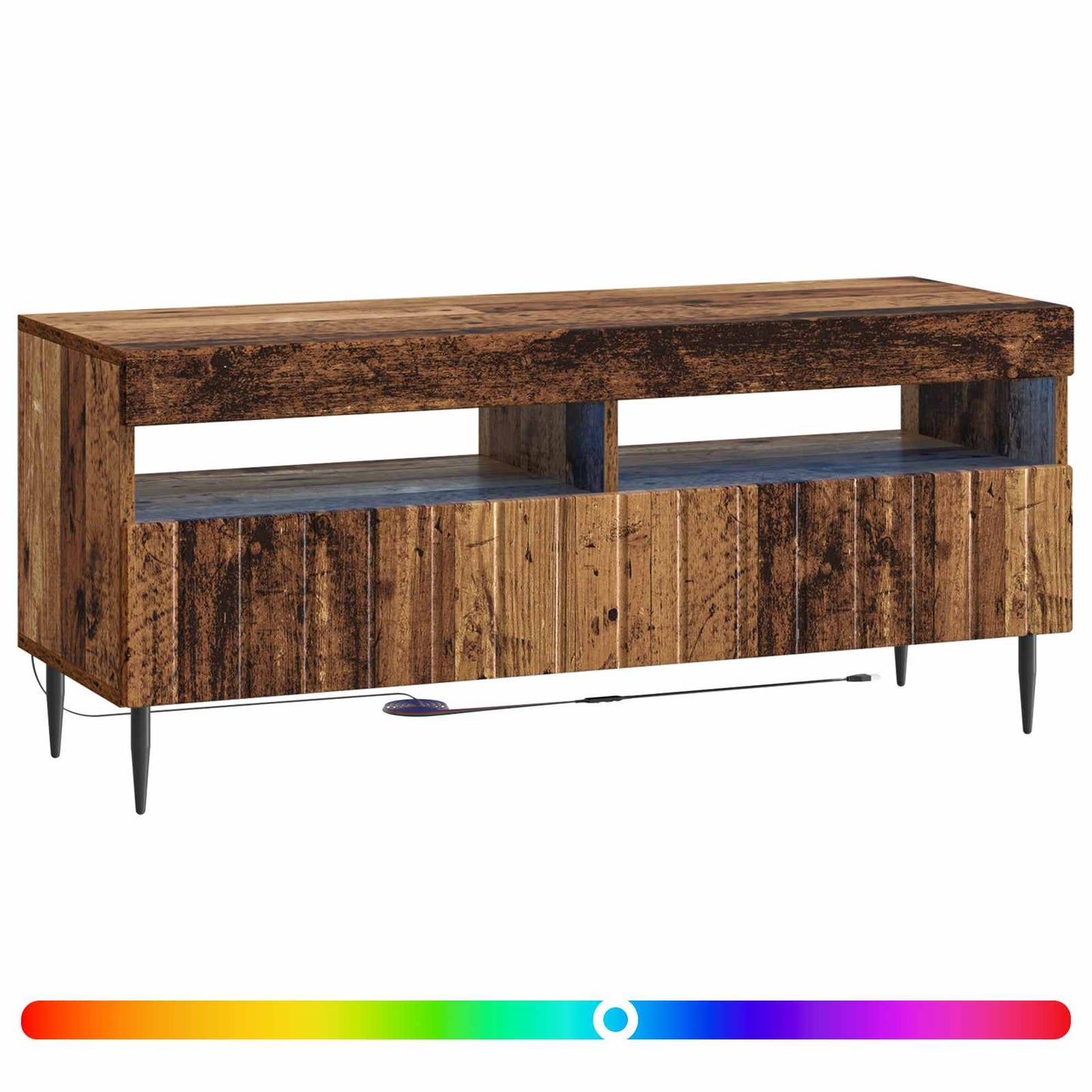LED TV Cabinet Old Wood Engineered Wood