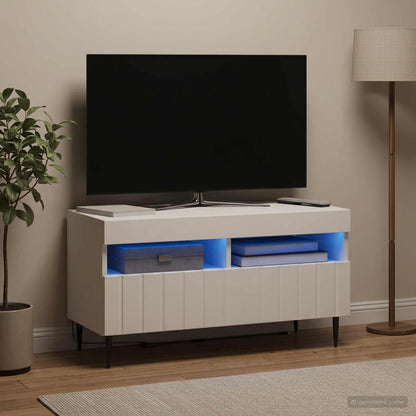 LED TV Cabinet White Engineered Wood