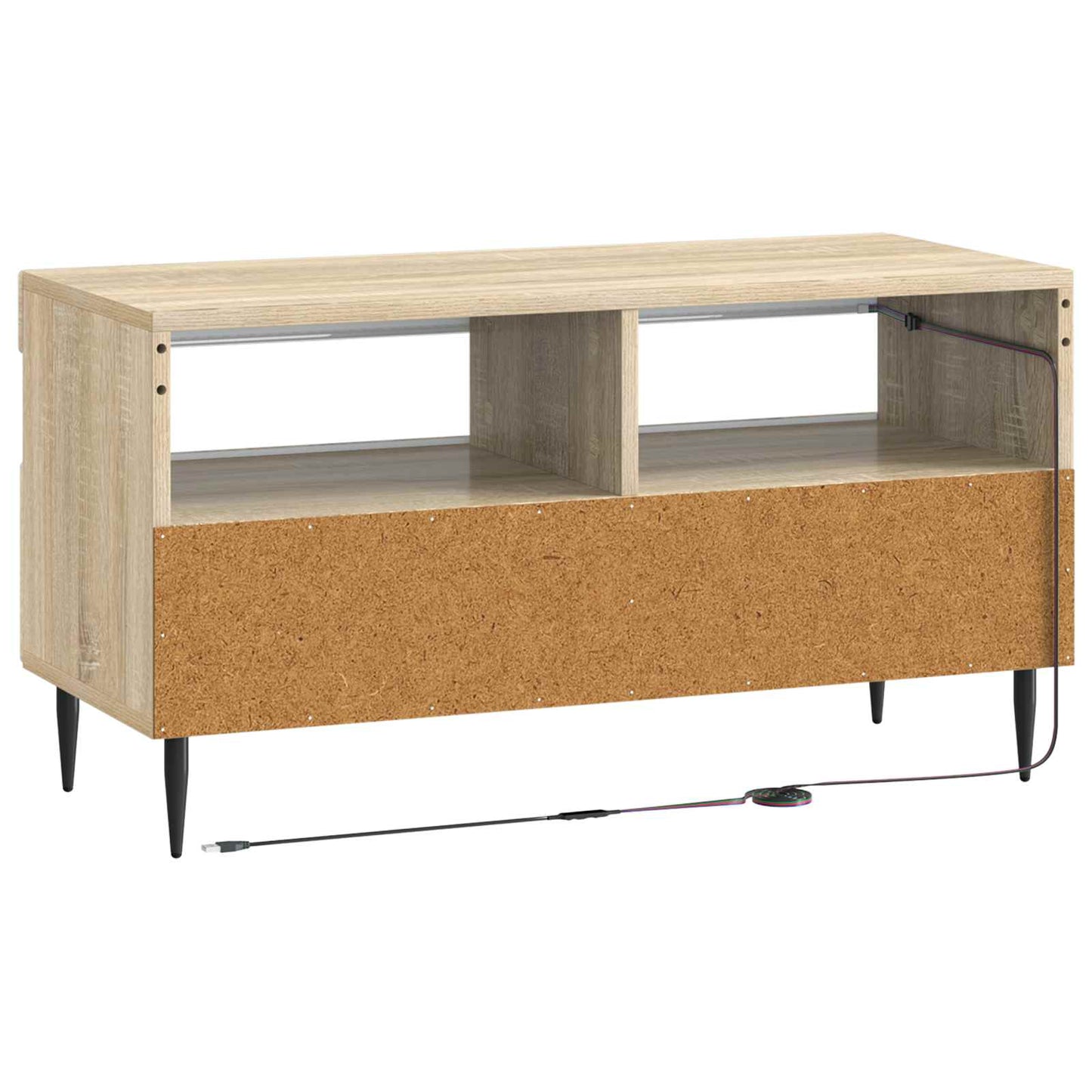 LED TV Cabinet ZWOLLE Sonoma Oak Engineered Wood